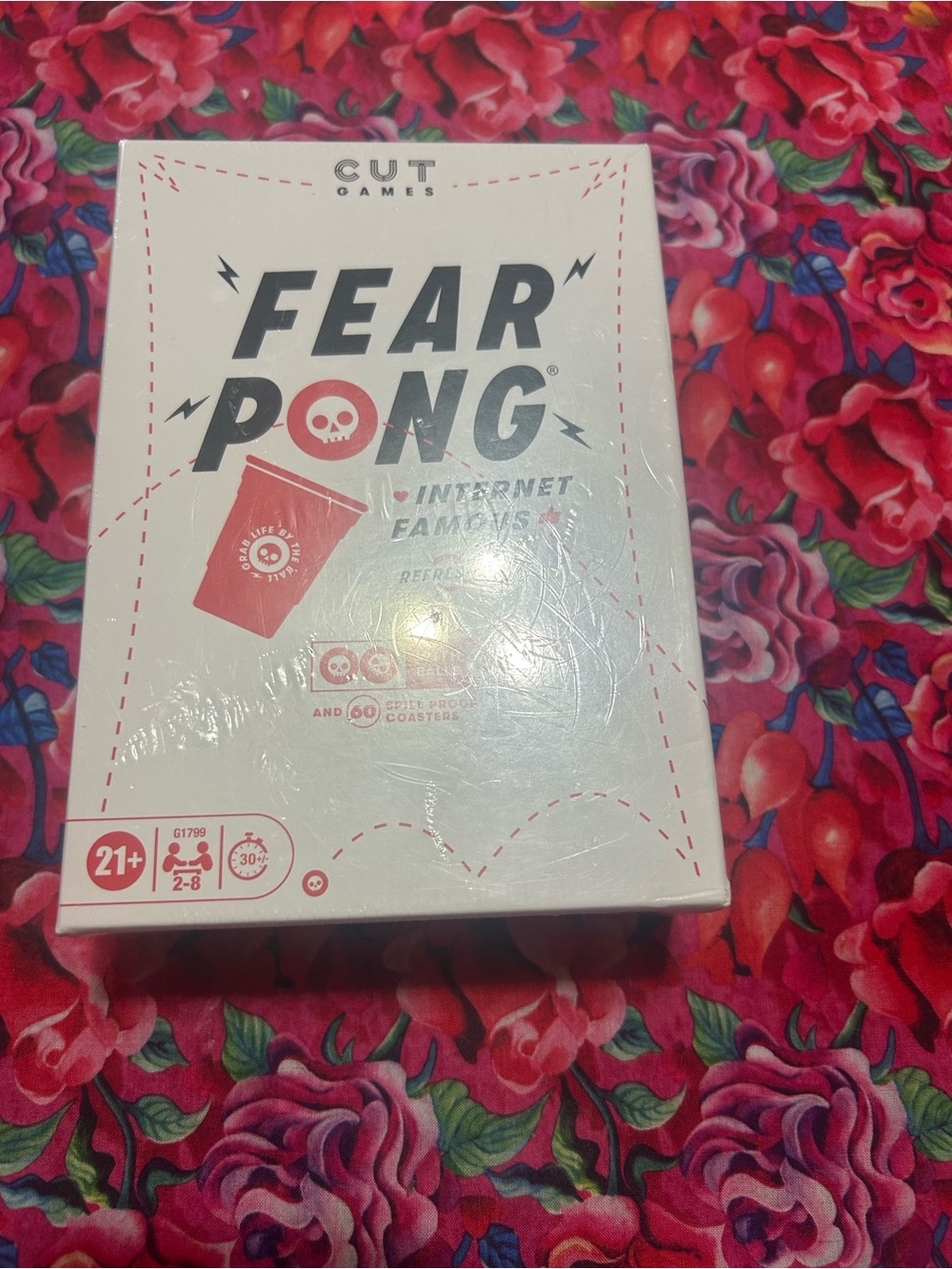 Fear Pong Party Card Game - White Box
